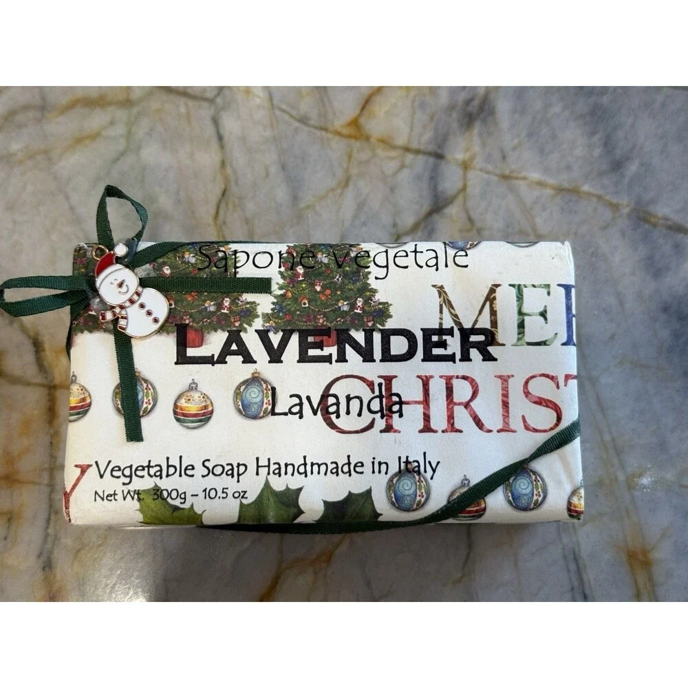 Lavender Lavanda Vegetable Soap Handmade in Italy Large‎ Size Sapone New